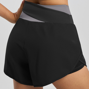 Shorts de fitness pour femmes à la mode avec ceinture croisée et technologie d'évacuation de l'humidité - Product Image 2