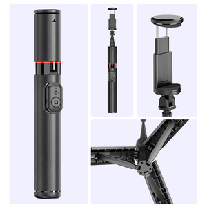 C21 All-in-One Hidden Bracket 52.8" Aluminum Alloy Selfie Stick Tripod with Cold Shoe Expansion Port <b>for</b> Live Streaming 1341mm - Product Image 2