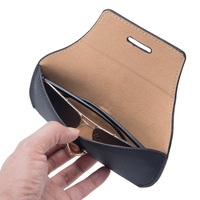 Étui à lunettes en cuir véritable créatif en gros, étui à lunettes portable souple, pochette rétro pour lunettes de voyage