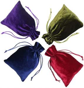 Non-toxic <b>Red</b> Velvet <b>Fabric</b> Pouch,drawstring Pouch - Product Image 3