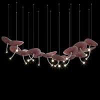 Lustre moderne de décoration en verre et métal en forme de champignon Suspension en métal de luxe pour la maison Hall d'hôtel
