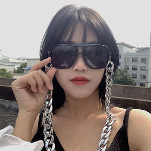 Nuova moda Hip Hop catena di <span class=keywords><strong>occhiali</strong></span> <span class=keywords><strong>da</strong></span> <span class=keywords><strong>vista</strong></span> alta catena di vetro oro argento esagerato catena di vetro oro <span class=keywords><strong>da</strong></span> <span class=keywords><strong>sole</strong></span> - Product Image 4