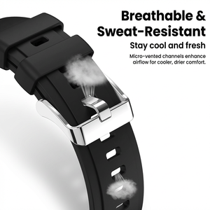 Bracelet de montre en silicone réglable noir avec boucle de remplacement pour <span class=keywords><strong>Huawei</strong></span> GT5 46mm 41mm, bracelet de montre intelligente <span class=keywords><strong>sport</strong></span> - Product Image 3