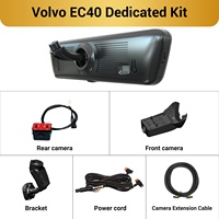 Caméra de tableau de bord double objectif pour Volvo EC40 H8 Pro, miroir 2K 8,2 pouces, vision nocturne, moniteur de stationnement, écran tactile, enregistrement en boucle, DVR HD