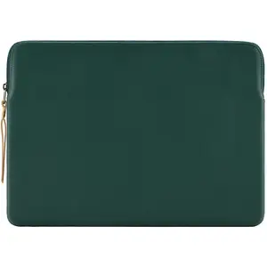 漂亮的绿色皮革笔记本电脑套防水电脑储物袋，带额外内盖热卖笔记本电脑包