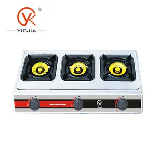 the new table 3 burner gas stove with regulator and hose (JK-308SM)