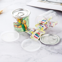 Nouvelle conception de canettes en plastique transparent jetables avec logo personnalisé, 330 ml, avec couvercles à clipser pour thé au lait, jus, gâteau, smoothie, marque XJ