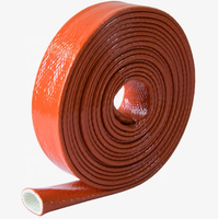 Gaine tressée en fibre de verre enduite de silicone UL VW-1, ignifuge, diamètre intérieur 4mm-35mm pour faisceau de câbles automobile