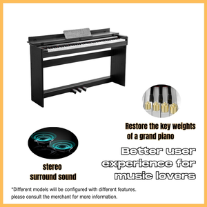 KM Piano numérique <span class=keywords><strong>lourd</strong></span> à 88 touches, <span class=keywords><strong>clavier</strong></span> électronique pleine grandeur avec réponse tactile, <span class=keywords><strong>MIDI</strong></span>, Bluetooth - Product Image 3