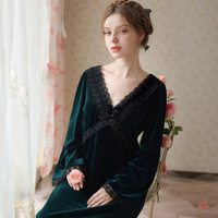 Robe de nuit longue pour femme, style français, doublée polaire rouge, chaude pour l'hiver, coupe ample, vêtement de détente