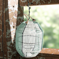 Lanterne de jardin en rotin tressé imperméable au design tendance, décoration d'intérieur artisanale, lanterne antique