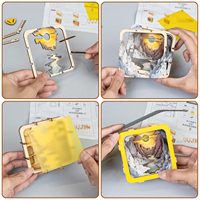 TSINYE LED Puzzles modernes en bois Veilleuse 3D DIY Crafts pour adultes Puzzles en bois 3D Veilleuse pour famille et amis