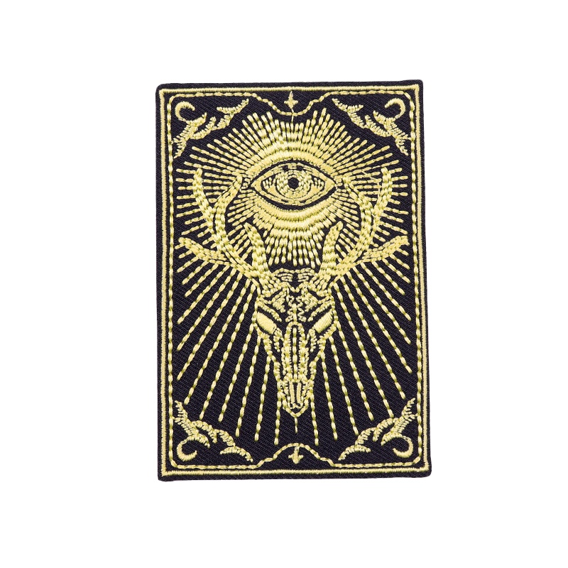 ゴールドタロットパッチ刺繍マルチデザイン占星術グッドラック ゴールドタロットパッチ刺繍マルチデザイン占星術グッドラック