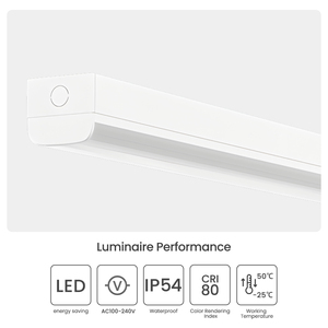 Fixation de latte à LED industrielle 12W/22W/30W IP54 nominale 3000K-6500K Color Temp Parking High Bay Workshop Strip Linear Lamp - Product Image 2