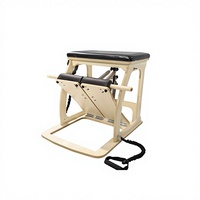 Chaise de Pilates stable en bois d'érable sans poignée, version simple, équipement de fitness pour la maison et la musculation