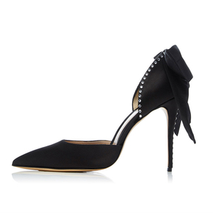 <span class=keywords><strong>Zapatos</strong></span> <span class=keywords><strong>de</strong></span> tacón alto para <span class=keywords><strong>mujer</strong></span>, tacones finos <span class=keywords><strong>de</strong></span> satén negro <span class=keywords><strong>de</strong></span> 10cm, con lazo <span class=keywords><strong>de</strong></span> diamantes <span class=keywords><strong>de</strong></span> imitación, puntiagudos, PARA CENA y fiesta - Product Image 6