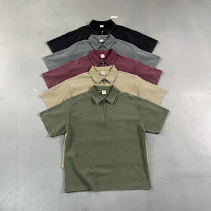 Camisetas Polo para Hombre, 100% Algodón, 325GSM, Lavado Ácido, Estampado DTG, Estilo Waffle, Manga Corta, Talla Grande, Novedad 2026, Personalizables, al por Mayor - Product Image 2