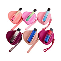 Sac de rangement en silicone en forme de cœur pour rouge à lèvres et gloss, étui de protection pour rouge à lèvres, nouveau modèle pour téléphone portable