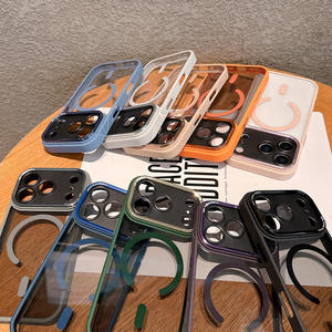 Funda Magnética con Tacto de Seda para iPhone 16 Pro Max 17 Air, Marco Metálico para Cámara, Funda Protectora Antigolpes para iPhone 15 Plus 14 Pro - Product Image 3