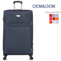 Valise de voyage tendance Huaiyu en gros, personnalisable, avec 4 roues pivotantes à 360 degrés, en nylon souple, avec serrure à combinaison