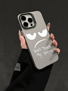 Coque transparente en TPU avec motif visage 'Ne touchez pas à mon téléphone', antichoc, motif dessin animé mignon pour iPhone 17 16 15 14 13 Pro Max - Product Image 4