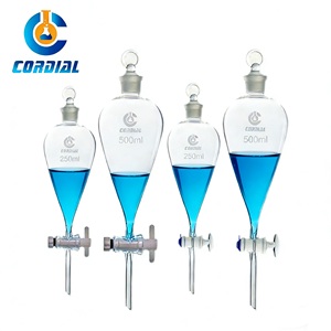 Funil de Separação de Vidro Borossilicato 3.3 CORDIAL com Válvula de Vidro ou PTFE para Extração em Laboratório - Product Image 1
