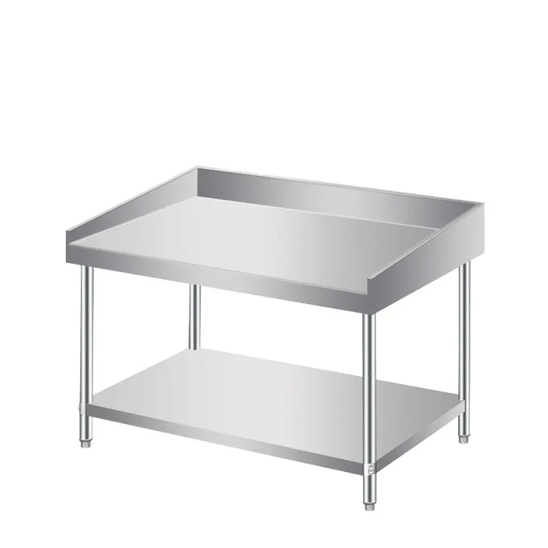 mesa de trabalho em aço Inox para equipamentos de hotéis Banco em aço inoxidável