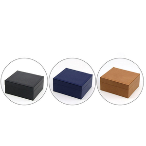 Luxury Leather Presentation <b>Box</b> for Watch Pen and <b>Cufflink</b> Accessories Watch <b>Box</b> Brown Storage Organizer for Display Packaging - Product Image 4