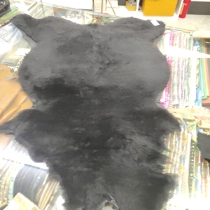 Tapis en poils de mouton lisse à double face en fourrure d'animal véritable pour tapis de salon - Product Image 6