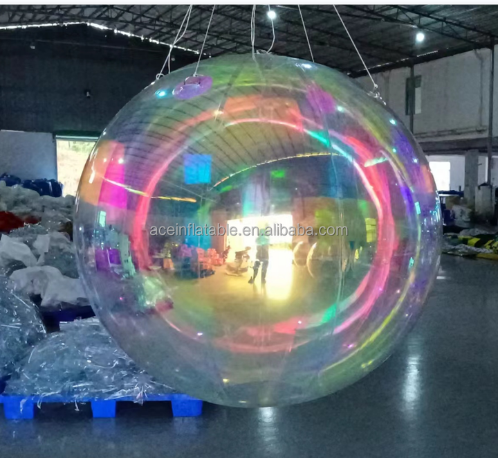 Giant Hanging Inflatable PVC Disco Mirror Ball - Iridescent