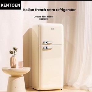 KenToen French Retro Refrigerator Freezer Double Door 98L Auto-Defrost Household Small Rental Dormitory First-Class Energy KenTo - Product Image 4