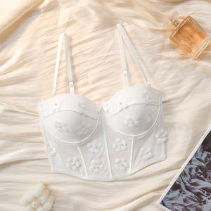Crop Top Débardeur Corset Floral Tendance Sexy en Dentelle pour Femmes, Lingerie Féminine - Product Image 6