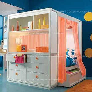 Cama Infantil Multifuncional con Almacenamiento, Cama Individual Simple para Niñas, Cama Tipo Casa Secreta para Habitación <span class=keywords><strong>de</strong></span> Niñas, Personalizable - Product Image 2