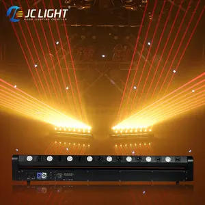 Ktv Wedding Club Atmosphere Sound Activated 8 + 8 Led Party Light Beam Dmx Stage Light 8 Eyes 500mw Red Laser Dj Lights