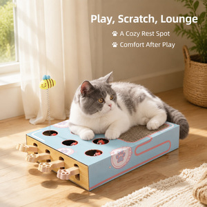 Jouets interactifs <span class=keywords><strong>pour</strong></span> chats : <span class=keywords><strong>souris</strong></span> qui sortent de la boîte en carton, <span class=keywords><strong>pour</strong></span> soulager l'ennui, planche à gratter en carton ondulé - Product Image 2
