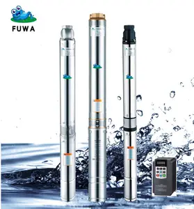 4 inch AC DC Solar submersible water pump irrigation deep well pump aquaculture industrial, mining water, deep well water intake