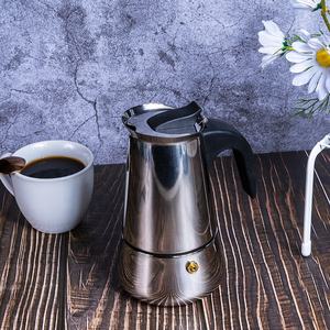 Moderna italiana argento caffè Espresso macchina in acciaio inox rotondo portatile Cafetera 6 tazze ad alta pressione <span class=keywords><strong>Moka</strong></span> Pot - Product Image 6