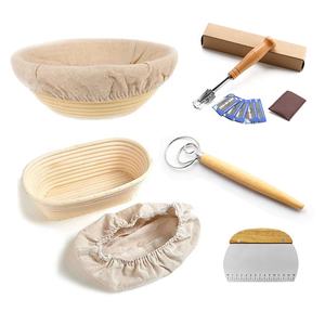 Rotin naturel de haute qualité pour Banneton ensemble de paniers d'épreuvage bols de Fermentation de pâte pour <span class=keywords><strong>pain</strong></span> levant outils de cuisson faits <span class=keywords><strong>maison</strong></span> - Product Image 4