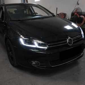 Gruppo lampade anteriori per Auto <span class=keywords><strong>VW</strong></span> <span class=keywords><strong>Golf</strong></span> 6 MK6 aggiornamento 2010-2012 <span class=keywords><strong>Golf</strong></span> <span class=keywords><strong>7.5</strong></span> LED faro Auto proiettore doppia lente accessori caldi - Product Image 4