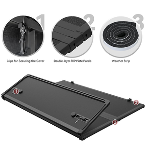 Xiangta pour <span class=keywords><strong>Ford</strong></span> <span class=keywords><strong>Raptor</strong></span> <span class=keywords><strong>F150</strong></span> F250 F350, couvre-caisse de camionnette pliable, couvre-caisse rigide en aluminium pliable pour usage universel - Product Image 2