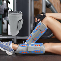 Masseur de jambes à compression d'air avec chaleur pour pieds, mollets et cuisses, avec télécommande portable