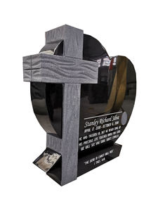 หินแกรนิตแกะสลักรูปหัวใจสีดำ หินแกะสลักรูปหัวใจสีดำ หินแกรนิตแกะสลักรูปหัวใจสำหรับหลุมศพ - Product Image 4