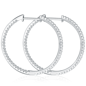 Aros Redondos de Silicona con Moissanita de Alta Calidad, Forma de Cara, Unisex - Product Image 2