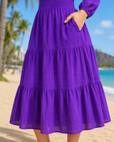 Robe longue décontractée à col en V et manches longues, sur mesure, grande taille, vente en gros