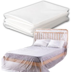Drop Cloth Plastic Sheeting 9 X 12 Ft Waterproof Painters <b>Tarp</b> Furniture Floor Protection - Product Image 1