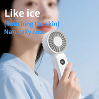 Hxtc88 Led Affichage Numérique 3000mAh Usb Rechargeable Portable Portable Personnel Mini Petit Petit Bureau De Poche Ventilateur Pliable