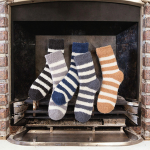 Calzini da Uomo Termici Rinforzati in Corallina, Morbidi, a Metà Polpaccio, Invernali, Casual, Tinta Unita, Assorbenti, Personalizzabili, in Misto Cotone - Product Image 2