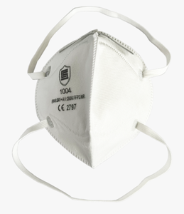 Masque anti-poussière blanc FFP2 jetable non tissé KN95, masque facial certifié CE EN 149 pour adulte, vente chaude, fabrication OEM - Product Image 1