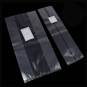 Sacs autoclavables en polypropylène transparent, respirants, pour culture de champignons, 25*14*60cm, épaisseur 0,08mm - Product Image 1