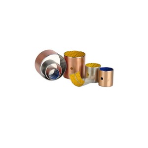 ลูกปืนปลอกหุ้มแบบหล่อลื่นในตัวปลอกทองเหลือง PTFE Du ปลอกทองเหลืองบรอนซ์บูชสำหรับอุตสาหกรรมก่อสร้าง - Product Image 1